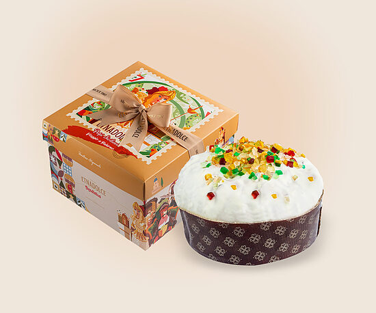 Rezervē! Panettone Cassata Siciliana 1 kg  dāvanu kaste(Panettone tiks piegādāts oktobra beigās)