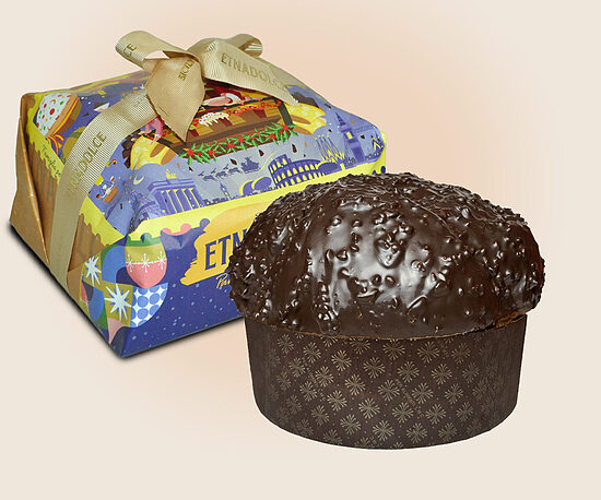 Rezervē! Panettone Vulcano Roker Nocciolato 1 kg ar rokām iesaiņots(Panettone tiks piegādāts oktobra beigās)