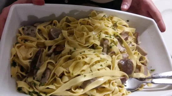Fettuccine Panna E Porcini